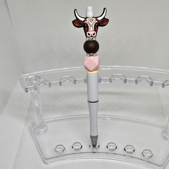 Highland Cows Galore Bling and Beaded Pen Black Ink - Picture 3 of 7